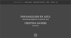Desktop Screenshot of cristinadaneripsicoanalista.com